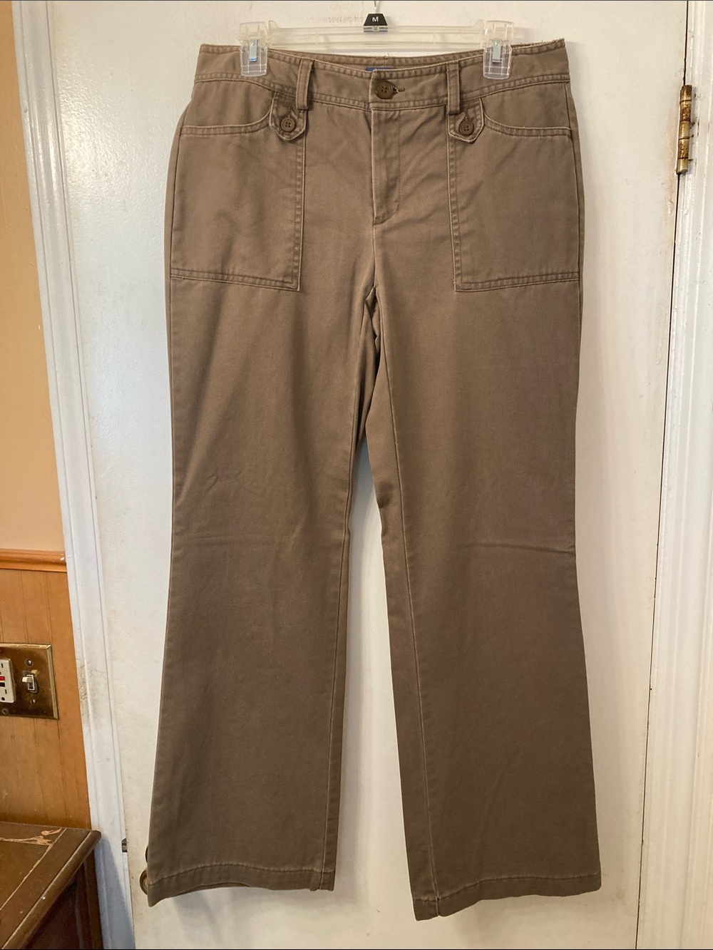 Dockers Women’s Casual Wide-Leg Jeans in Taupe